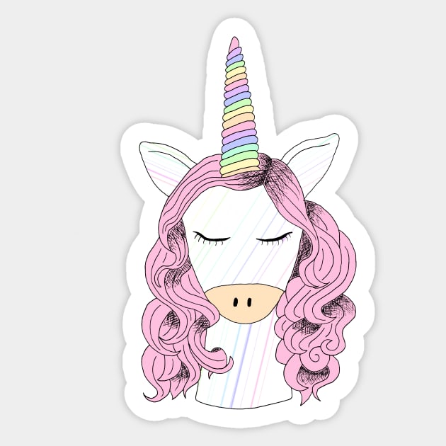 Rainbow Unicorn Pink Sticker by Rainboo